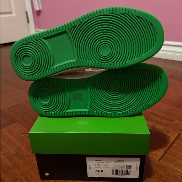 Kate Spade Nixie woman White green Sneakers with Colorful Logo Print size 7.5 B - Picture 7 of 7
